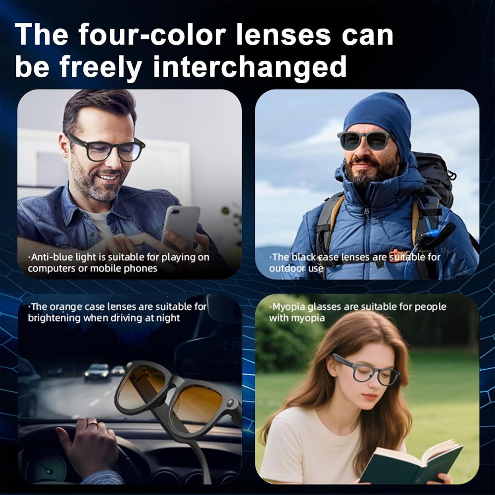 Smart Glasses with HD Camera,  - Smart Glasses Lens recension och pris