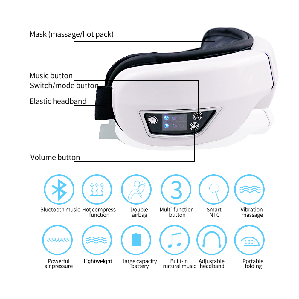 Electric Eye Massager Bluetoot - Light Therapy Glasses recension och pris