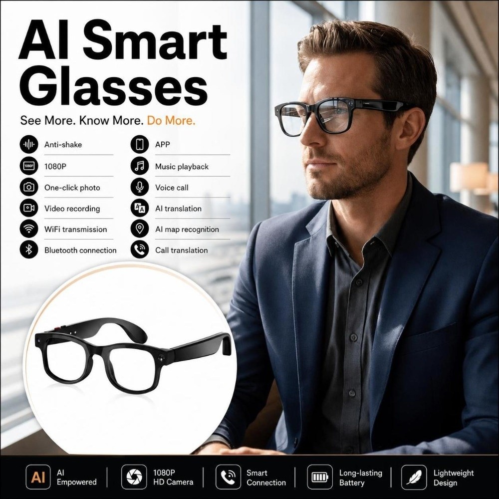 2 in 1 AI Smart Glasses HD Pho - Smart Glasses Lens recension och pris