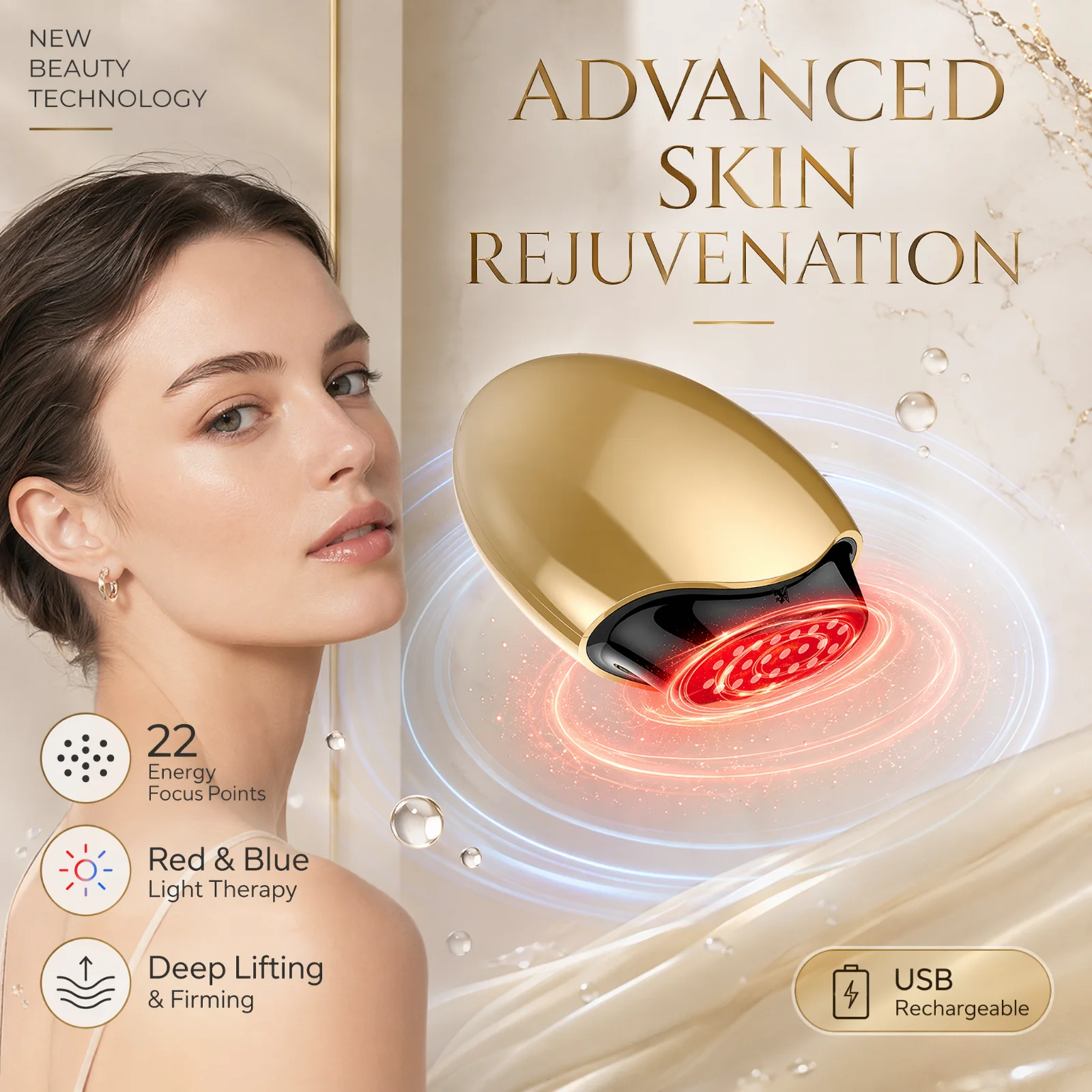 Collagen Beauty Device Facial  - Galvanic Skin Sensor recension och pris