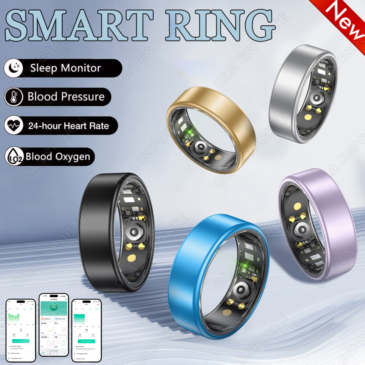 New R09 Smart Ring Men Women w - Temperature Ring Skin recension och pris