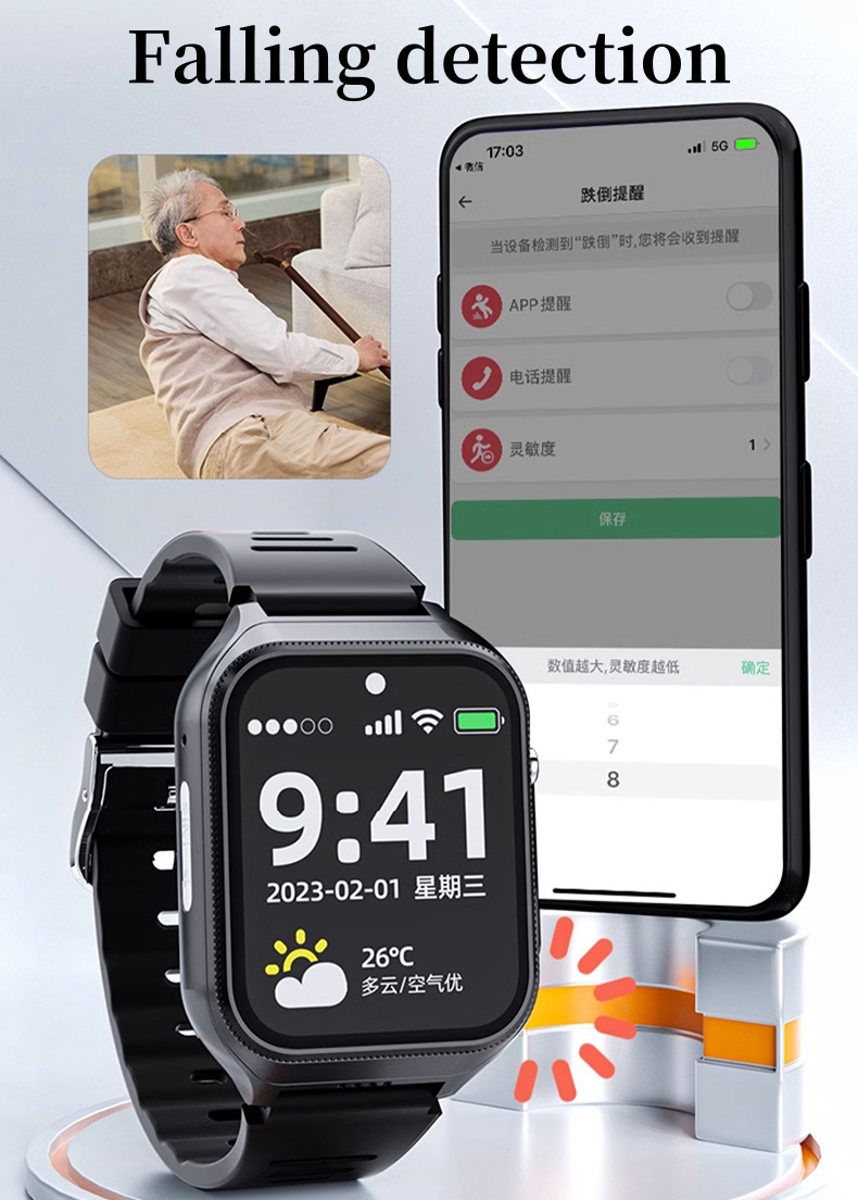 Elderly Smart Watch For Senior - Fall Detection Watch recension och pris