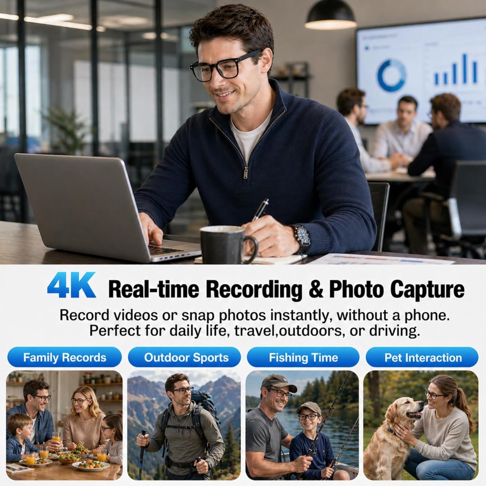 Smart Glasses for Travel: 4K V - Smart Glasses Lens recension och pris