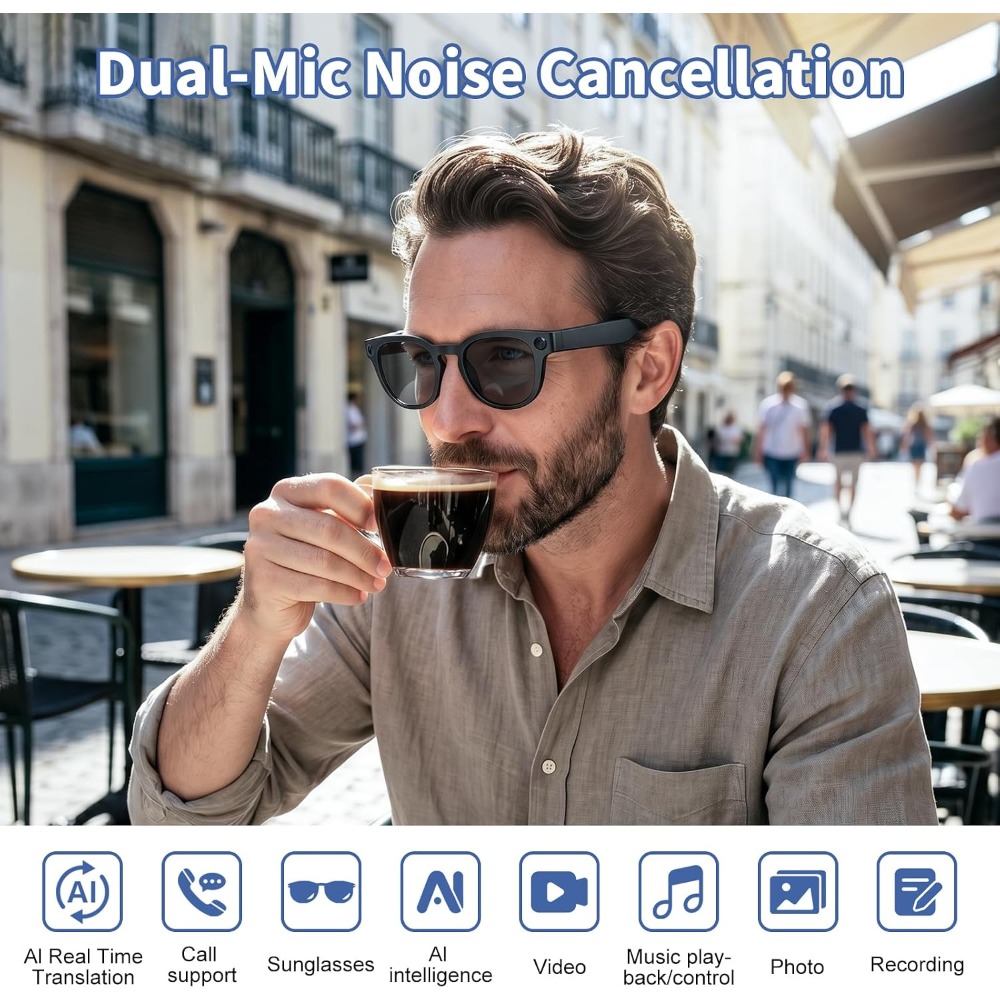 Smart Glasses with 8MP Camera, - Smart Glasses Lens recension och pris