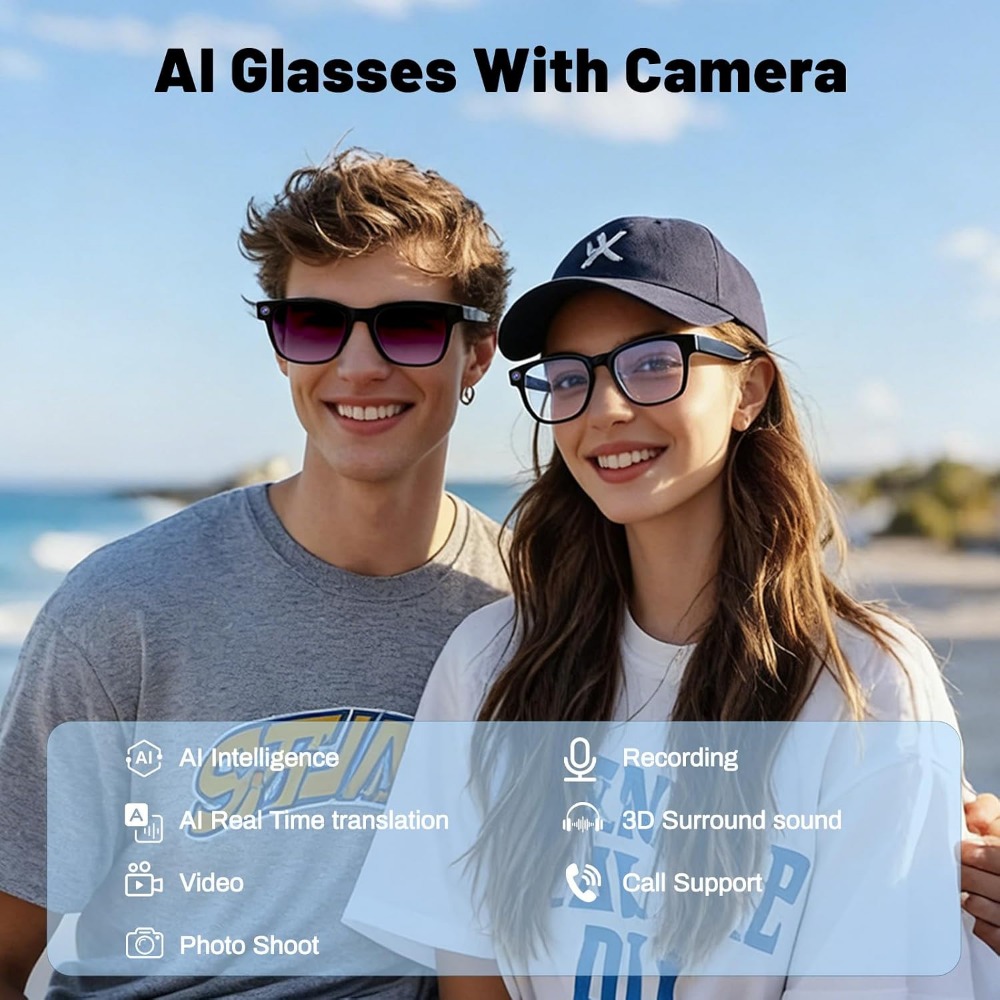 AI Translation, Bluetooth Call - Smart Glasses Lens recension och pris
