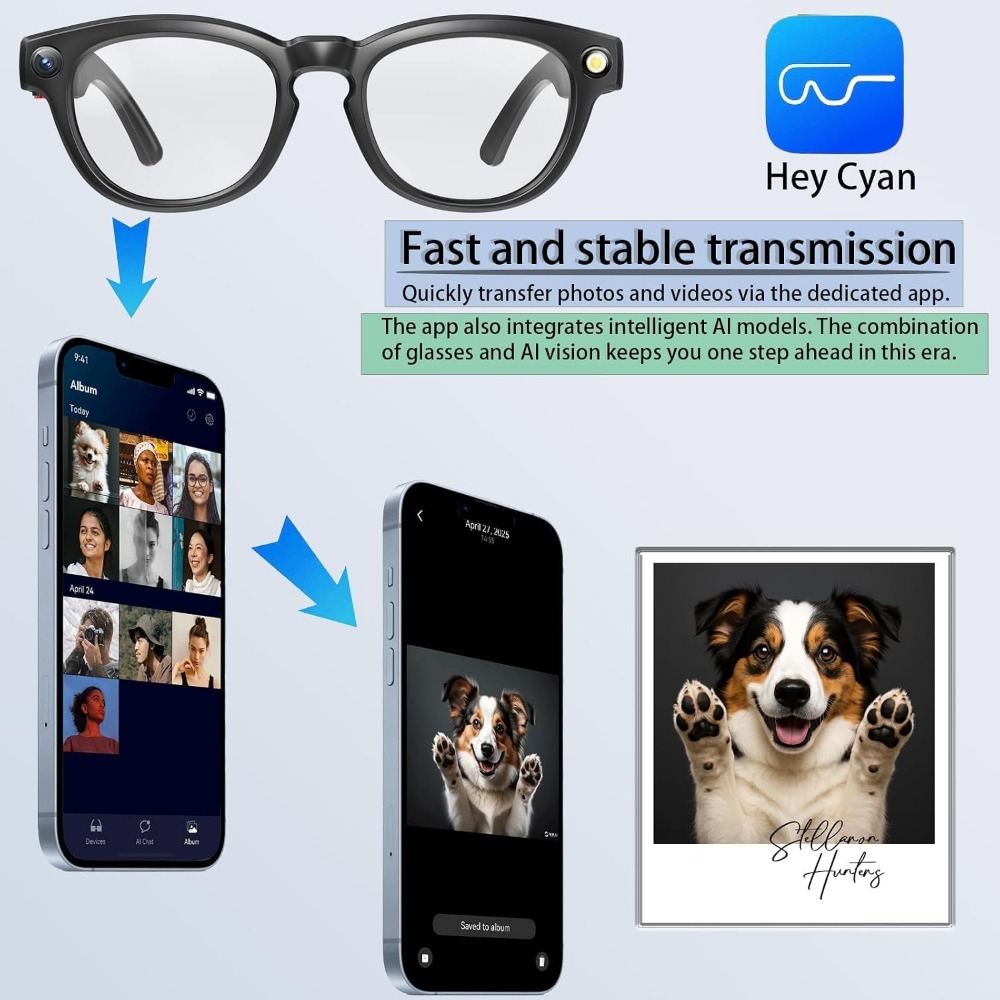 Smart Glasses: 4K Camera, Blue - Smart Glasses Lens recension och pris