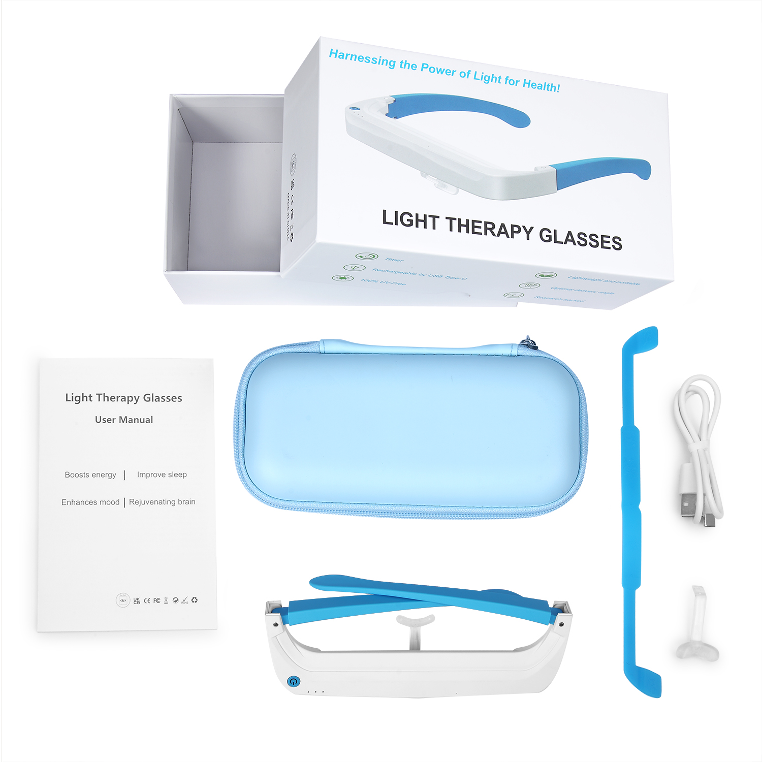 Sleep-aiding and Mind-calming  - Light Therapy Glasses recension och pris