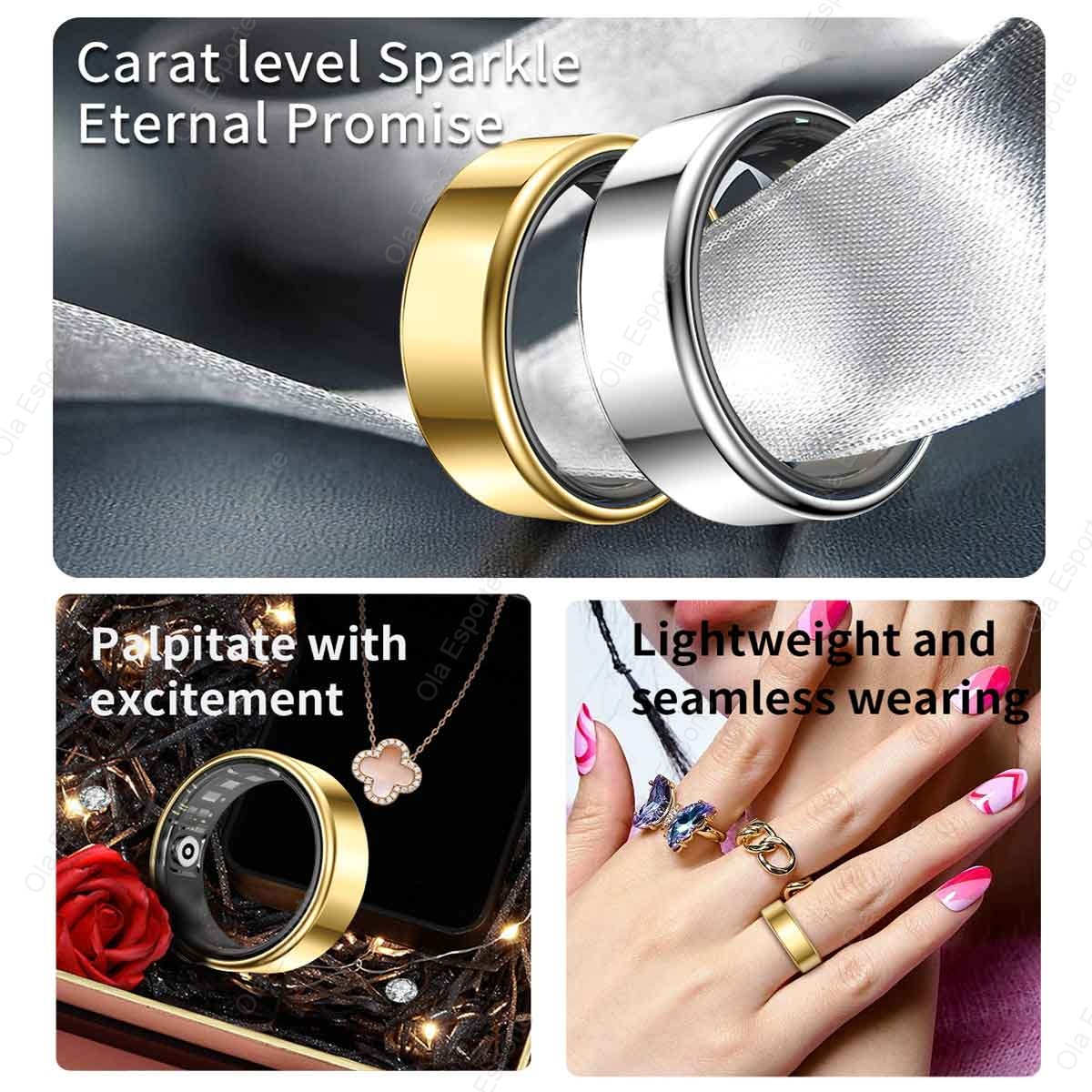 R09 Smart Ring Men Women with  - Temperature Ring Skin recension och pris
