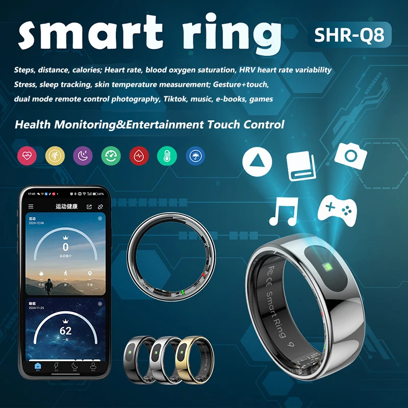 R08 Smart Ring Men Women Charg - Temperature Ring Skin recension och pris