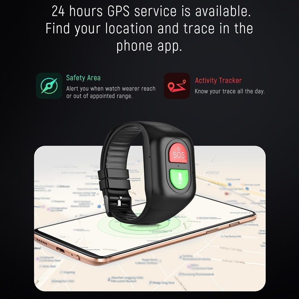 Wonlex S8 Elderly GPS Tracker  - Fall Detection Watch recension och pris