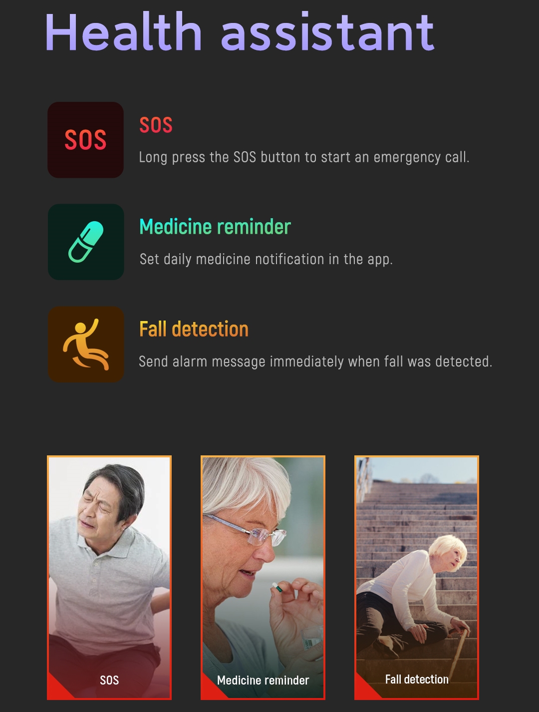 Fall Detection Smart Watch For - Fall Detection Watch recension och pris